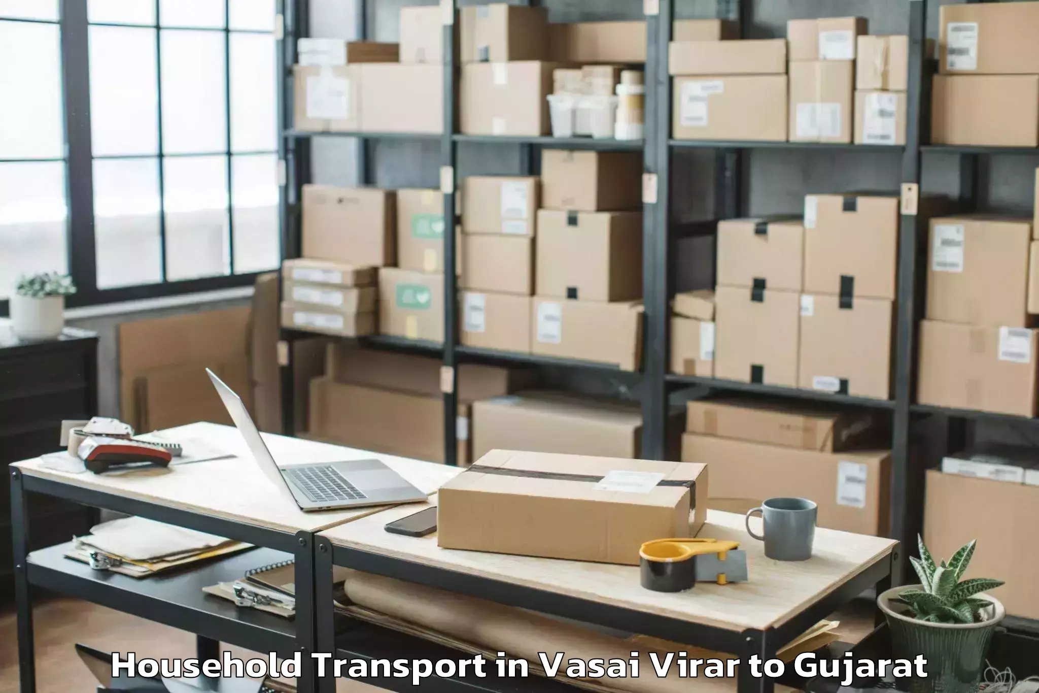 Get Vasai Virar to Santalpur Household Transport